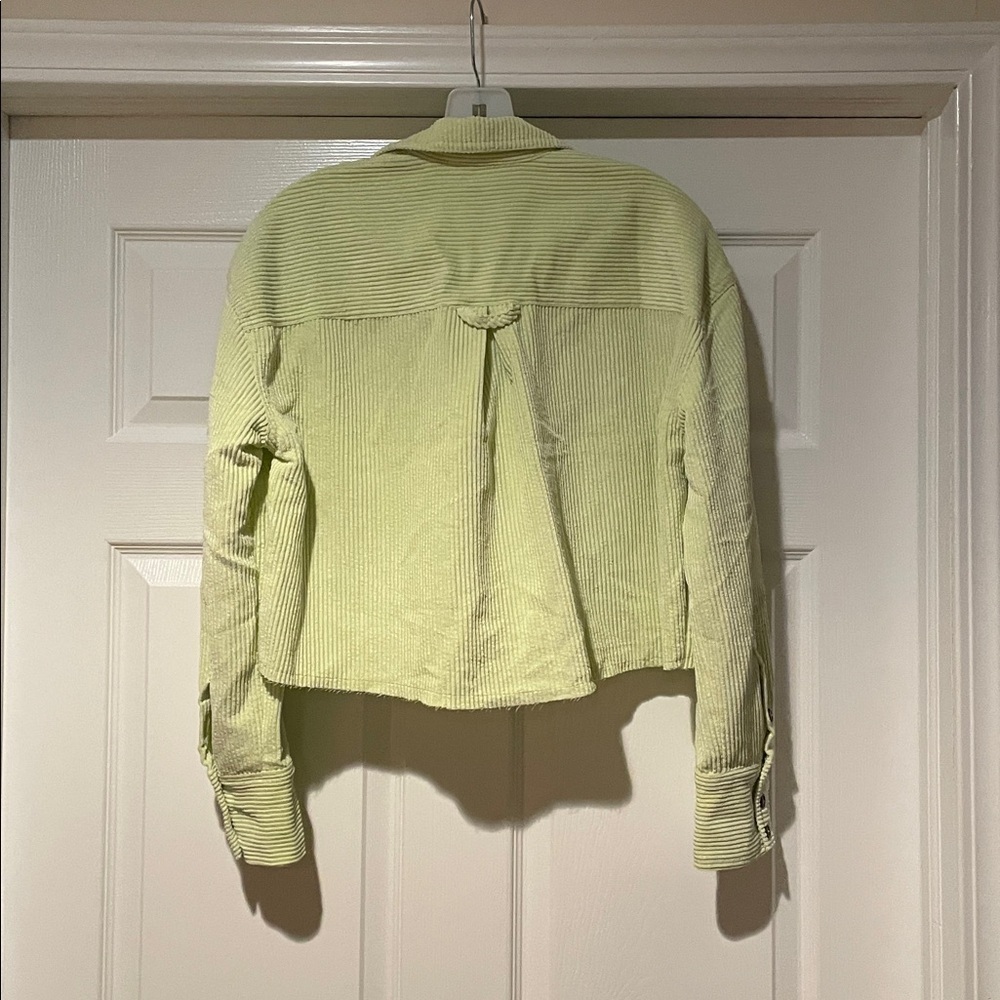BDG Lime Green Corduroy Shacket - Picture 4 of 4
